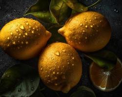 Fresco limón elegante Fruta foto