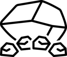 line icon for rocks vector