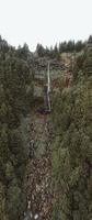 Waterfall by drone in Furnas, Sao Miguel, the Azores photo