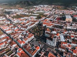 Drone view of Vila Franca do Campo in Sao Miguel, Azores photo