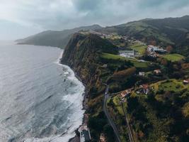 Drone view of Povoacao on Sao Miguel, the Azores photo