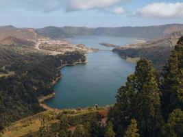 View of Sete Cidades in Sao Miguel, the Azores photo