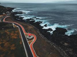 Drone view of San Roque in Pico, the Azores photo