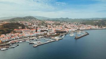 View of Horta by Drone in Faial, the Azores photo