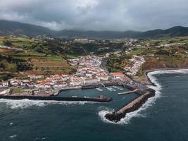 Drone view of Povoacao on Sao Miguel, the Azores photo