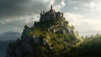 A castle on a hilltop. photo