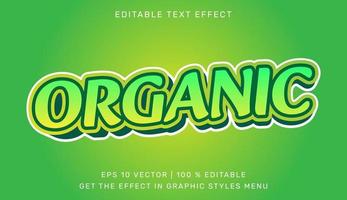 Organic 3d editable text effect template vector