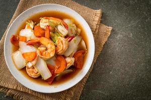 stir-fried Chinese cabbage with shrimps photo