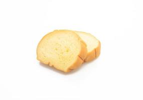 potatoes bread sliced on white background photo