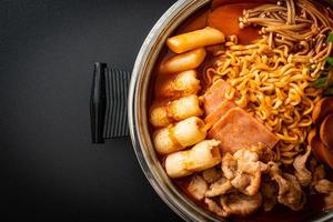 Budae Jjigae or Budaejjigae or Army stew or Army base stew photo