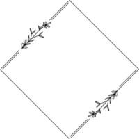 Square Floral Frame Element vector