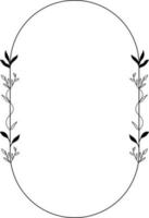 elipse floral marco elemento vector