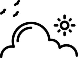 line icon for sky vector