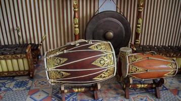 Javanese gamelan musical instruments photo