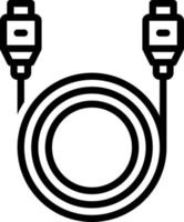 línea icono para cables vector