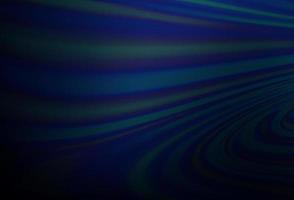 Dark BLUE vector background with curved circles.