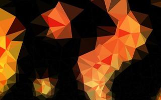 Light Yellow, Orange vector polygonal background.