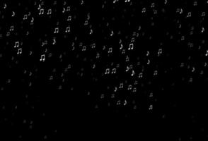 Dark Silver, Gray vector backdrop with music notes.