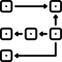 línea icono para organizar vector