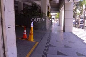 lonely alley way under the building photo