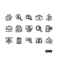 Find Job Icon. Job Recruitment Icon set Vector Illustration Template For Web and Mobile