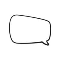 Empty speech bubbles text box. Comic speech bubble doodle outline. Vector illustration.