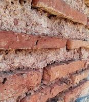 red bricks wall structure background photo