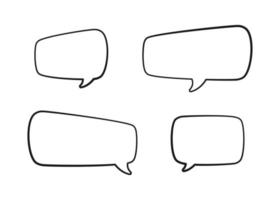 Set of Hand Drawn Comics Style Speech Bubbles vector