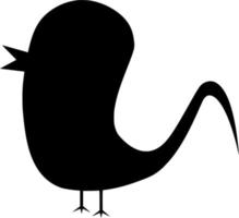 Vector silhouette of Bird on white background