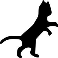 Vector silhouette of Cat on white background