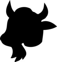 Vector silhouette of Goat on white background