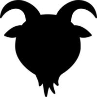 Vector silhouette of Goat on white background