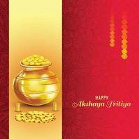 Indian religious festival akshaya tritiya background illustration vector