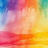 Rainbow Watercolor Background Texture photo