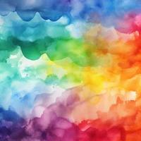 Rainbow Watercolor Background Texture photo