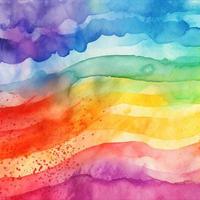 Rainbow Watercolor Background Texture photo