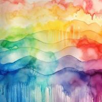 Rainbow Watercolor Background Texture photo