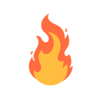 Cartoon fire effect. A yellow bonfire burns to heat. png