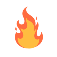tecknad serie brand effekt. en gul bål brännskador till värme. png