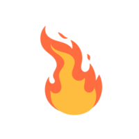 Cartoon fire effect. A yellow bonfire burns to heat. png