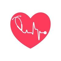 heart rhythm graph Checking your heartbeat for diagnosis vector