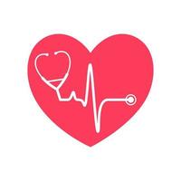 heart rhythm graph Checking your heartbeat for diagnosis vector