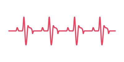 corazón ritmo grafico comprobación tu latido del corazón para diagnóstico vector