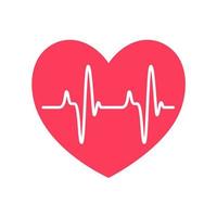 corazón ritmo grafico comprobación tu latido del corazón para diagnóstico vector
