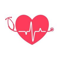 heart rhythm graph Checking your heartbeat for diagnosis vector