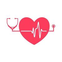 heart rhythm graph Checking your heartbeat for diagnosis vector