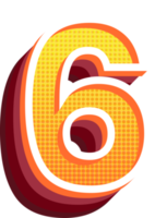 3d modern number png