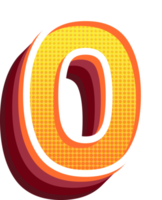 3d modern number png