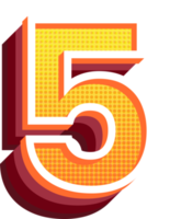 3d modern number png