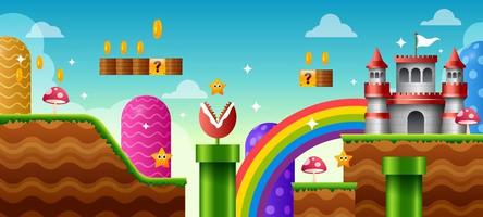 Super Mario Bros Background Vector Art, Icons, and Graphics for